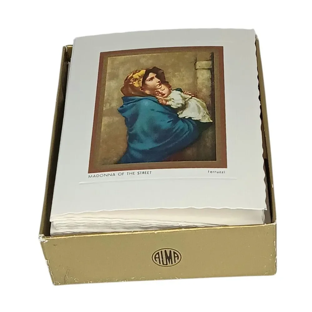 VTG Madonna Of The Street Small Notecards With Envelopes By Alfred Mainzer 4.25